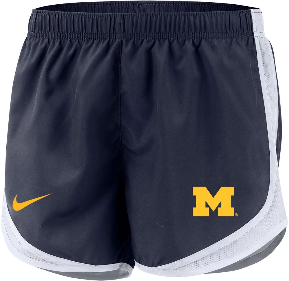 Dick's Sporting Goods Nike Michigan Wolverines Blue Dri-FIT Tempo Shorts | Bridge Street Town Centre