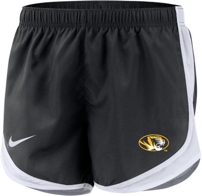 Nike Women's Missouri Tigers Black Dri-FIT Tempo Shorts