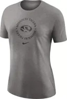 Nike Women's Missouri Tigers Grey Dri-FIT Cotton Crew T-Shirt