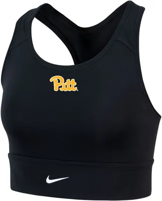 Nike Women's Pitt Panthers Black Dri-FIT Longline Sports Bra