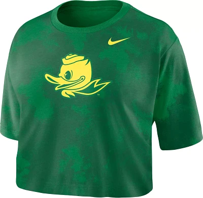 Nike Women's Oregon Ducks Green Cotton Cropped T-Shirt