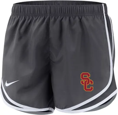 Nike Women's USC Trojans Grey Dri-FIT Tempo Shorts