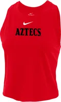 Nike Women's San Diego State Aztecs Scarlet Dri-FIT Cotton Crop Tank Top