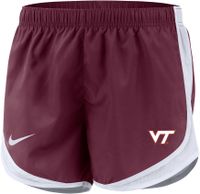 Nike Women's Virginia Tech Hokies Maroon Dri-FIT Tempo Shorts