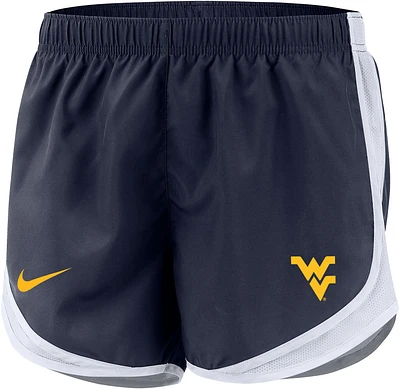 Nike Women's West Virginia Mountaineers Blue Dri-FIT Tempo Shorts