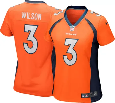 Nike Women's Denver Broncos Russell Wilson #3 Orange Game Jersey