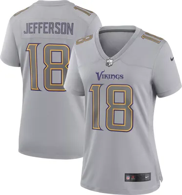 Nike Women's Minnesota Vikings Justin Jefferson #18 Atmosphere Grey Game Jersey