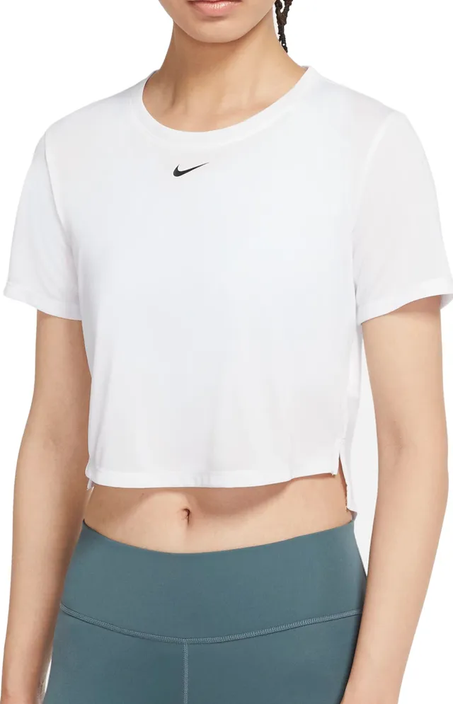Dick's Sporting Goods Nike Women's One Dri-FIT Standard Fit Short-Sleeve  Cropped Top