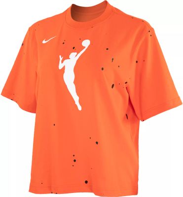 Nike Women's WNBA Orange Short Sleeve Splatter T-Shirt