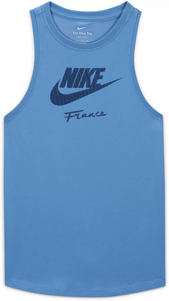 Nike Women's France 2023 Futura Blue Tank Top