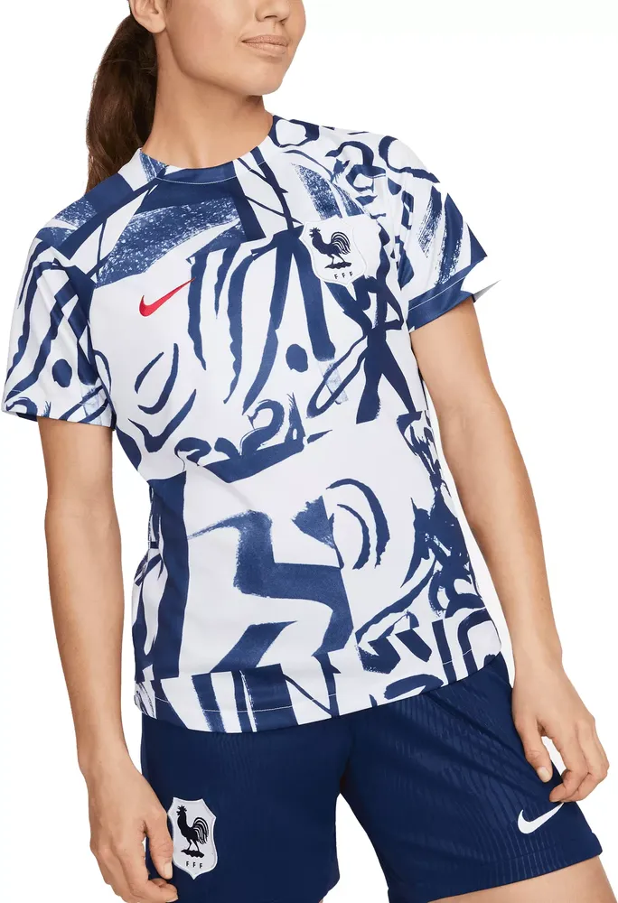 Nike Women's France 2023 Navy Prematch Jersey