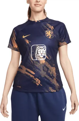 Nike Women's Netherlands 2023 Navy Prematch Jersey