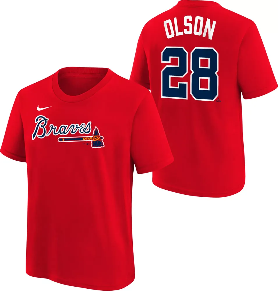 Nike Youth Atlanta Braves Matt Olson #28 Red T-Shirt