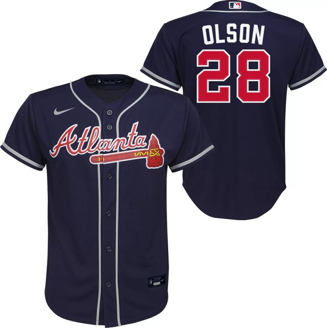 Nike / MLB Team Apparel Youth Atlanta Braves Matt Olson #28 Navy T-Shirt