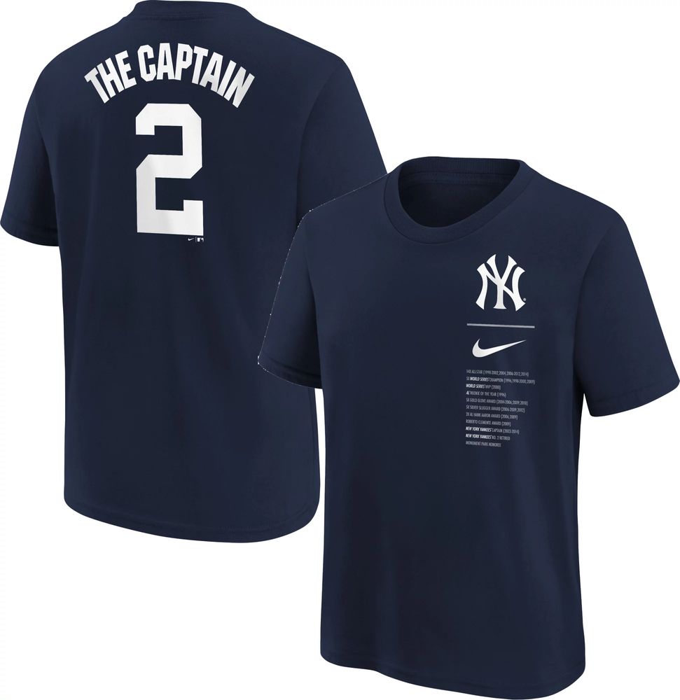 New York Yankees Shirt Adult Mens XL Dark Blue Derek Jeter Captain Clutch