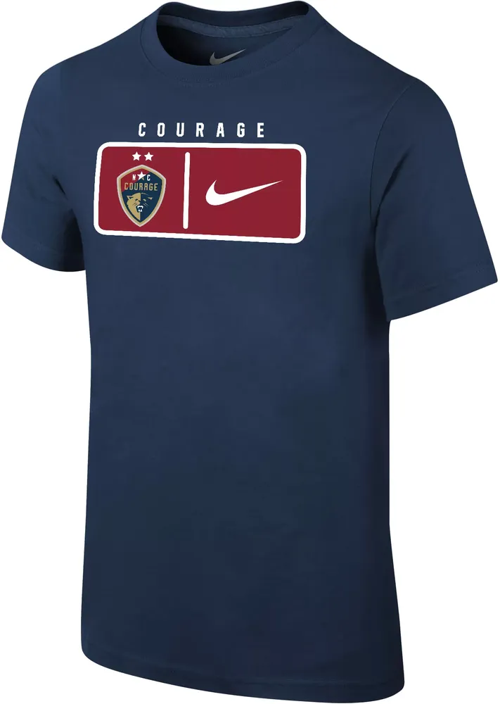 Nike Youth North Carolina Courage Team Navy T-Shirt