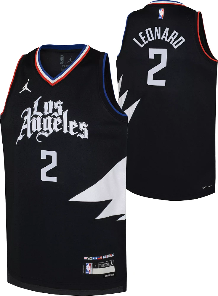 Nike Youth Los Angeles Clippers Kawhi Leonard #2 Black Dri-FIT Swingman Jersey