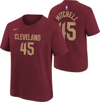 Nike Youth Cleveland Cavaliers Donovan Mitchell#45 Red T-Shirt