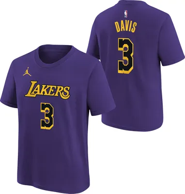 Nike Youth Los Angeles Lakers Anthony Davis #3 Purple T-Shirt