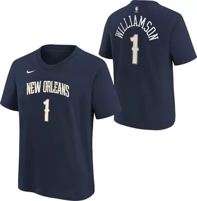 Nike Youth New Orleans Pelicans Zion Williamson #1 Navy T-Shirt