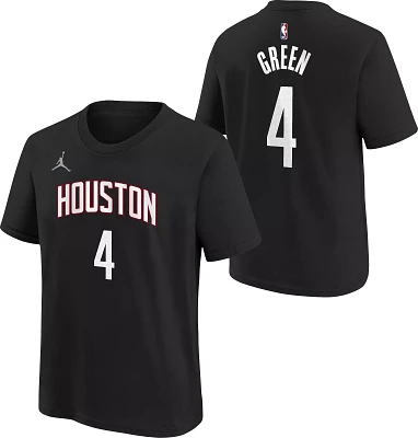 Jordan Youth Houston Rockets Jalen Green #4 Black T-Shirt