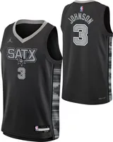 Nike Youth San Antonio Spurs Keldon Johnson #3 Black Dri-FIT Swingman Jersey