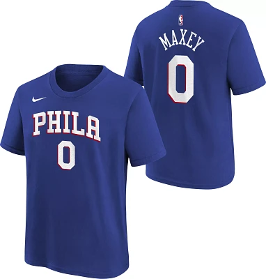 Nike Youth Philadelphia 76ers Tyrese Maxey #0 Blue T-Shirt