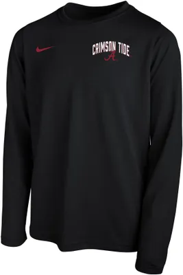 Nike Youth Alabama Crimson Tide Black Dri-FIT Legend Football Sideline Team Issue Long Sleeve T-Shirt