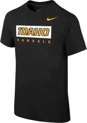 Nike Youth Idaho Vandals Black Core Cotton Wordmark T-Shirt