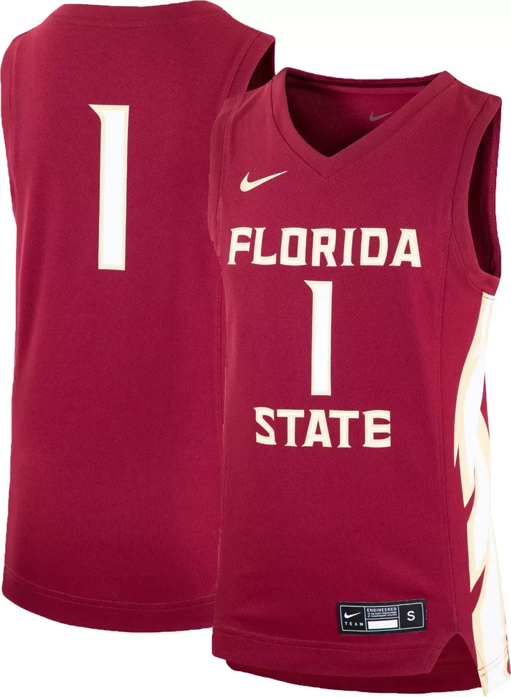 Nike Youth Florida State Seminoles #1 Garnet Replica Basketball Jersey