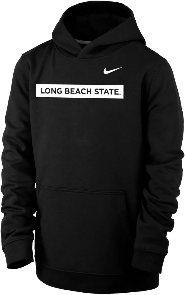 Nike Youth Long Beach State 49ers Black Club Fleece Pullover Hoodie