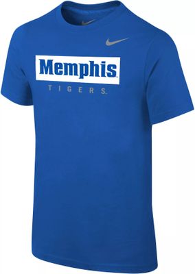 Nike Youth Memphis Tigers Blue Core Cotton Wordmark T-Shirt