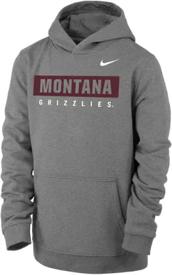 Nike Youth Montana Grizzlies Silver Club Fleece Pullover Hoodie