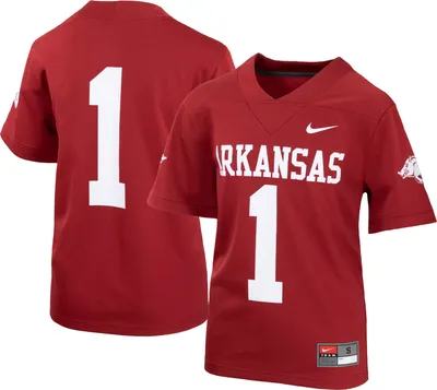 Nike Youth Arkansas Razorbacks #1 Cardinal Untouchable Game Football Jersey