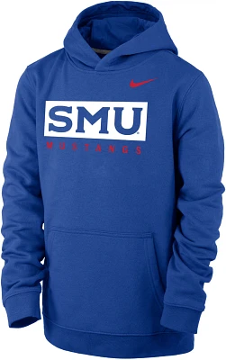 Nike Youth Southern Methodist Mustangs Blue Club Fleece Pullover Hoodie