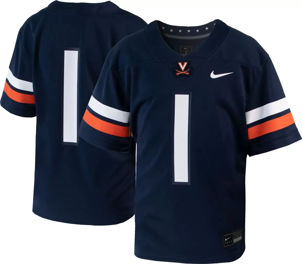 Nike Youth Virginia Cavaliers #1 Blue Untouchable Game Football Jersey