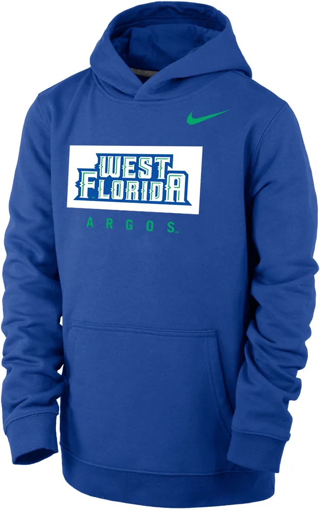 Nike Youth West Florida Argonauts Royal Blue Club Fleece Pullover Hoodie