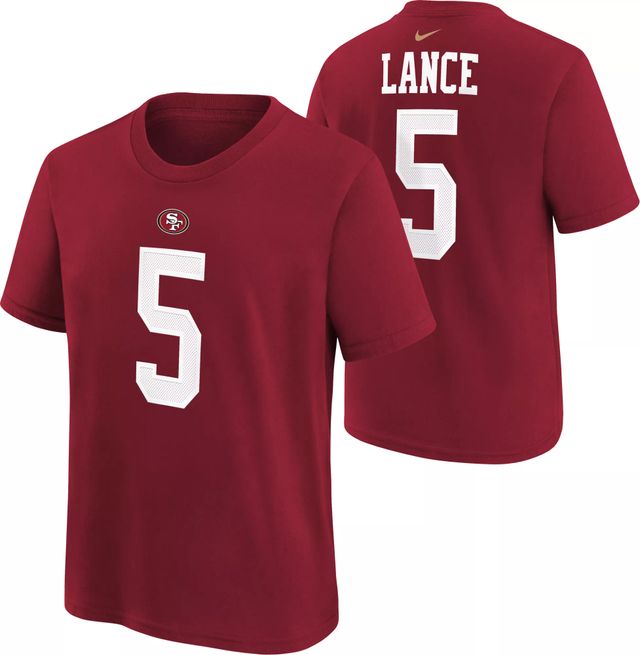 Nike Youth San Francisco 49ers Trey Lance #5 White Game Jersey