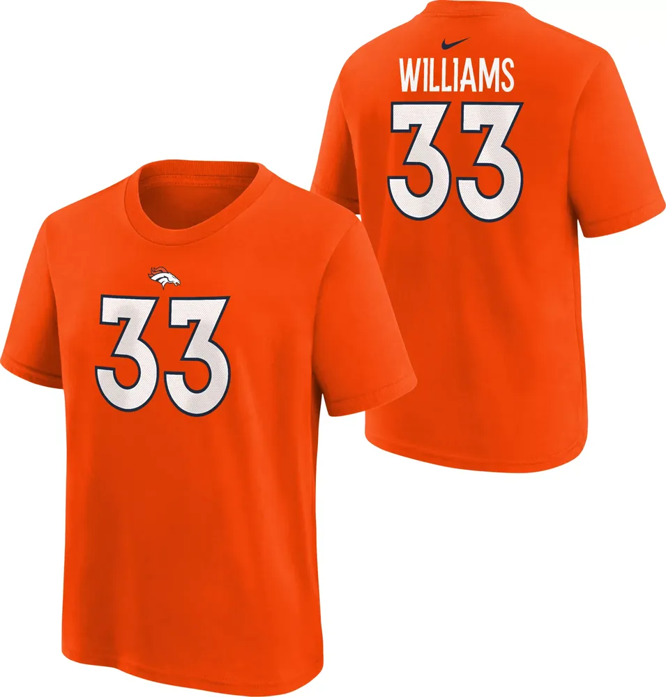 Nike Youth Denver Broncos Javonte Williams #33 Orange T-Shirt