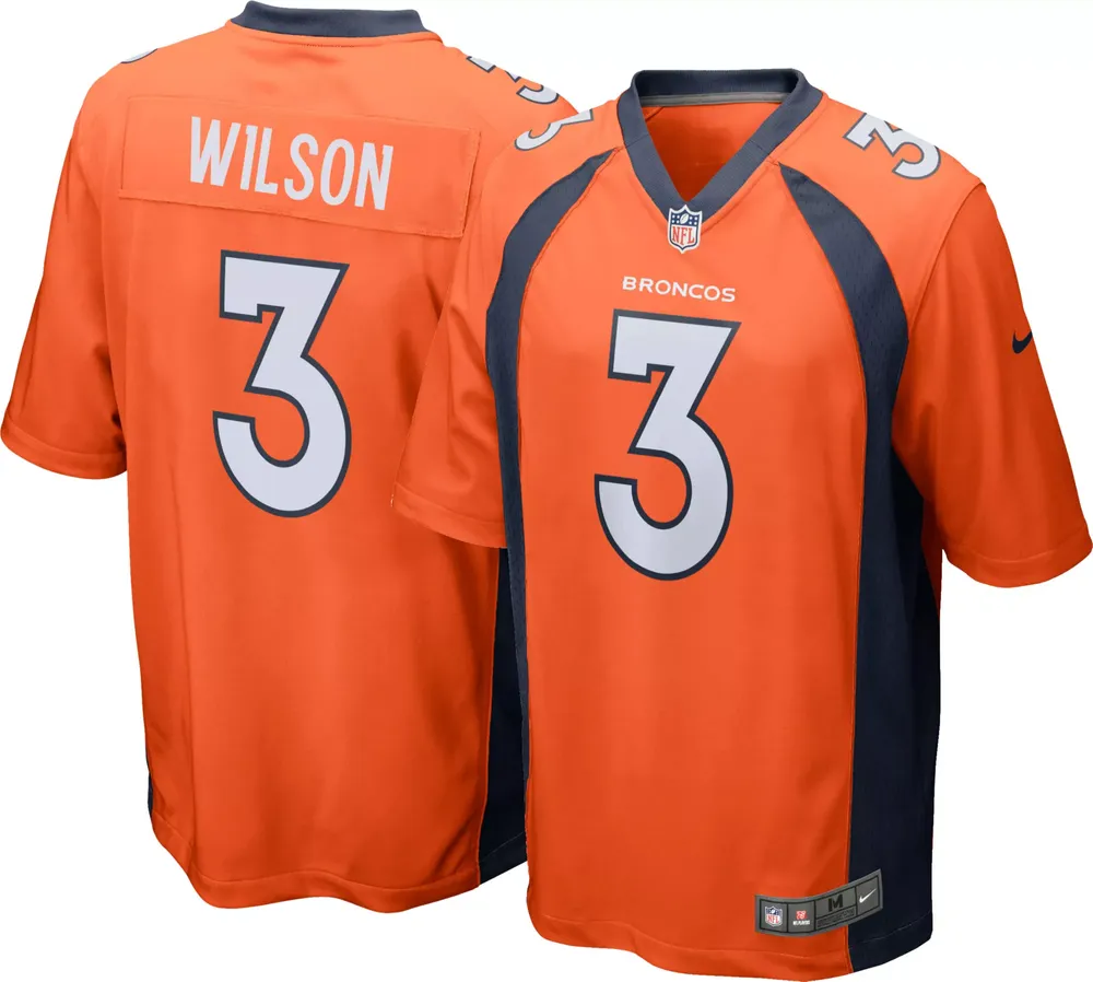 Nike Youth Denver Broncos Russell Wilson #3 Orange Game Jersey