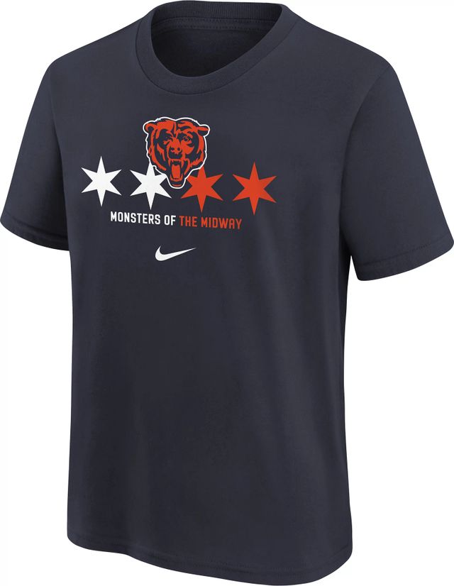 Chicago Bears Nike Team Issue Sideline T Shirt - Navy - Youth