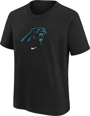 Nike Youth Carolina Panthers Logo Black Cotton T-Shirt