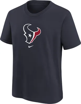 Nike Youth Houston Texans Logo Navy Cotton T-Shirt