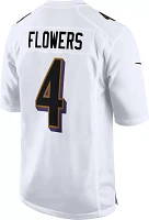 Nike Men's Baltimore Ravens Zay Flowers #4 White Game Jersey