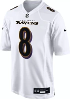 Nike Men's Baltimore Ravens Lamar Jackson #8 White Game Jersey