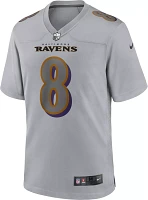 Nike Men's Baltimore Ravens Lamar Jackson #8 Atmosphere Grey Game Jersey