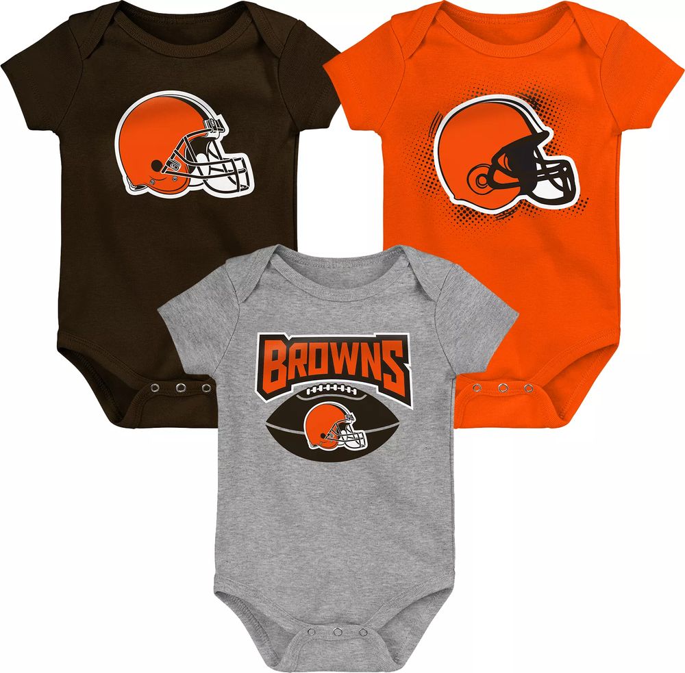Dick's Sporting Goods NFL Team Apparel Infant Cleveland Browns Game On  3-Pack Team Color Set