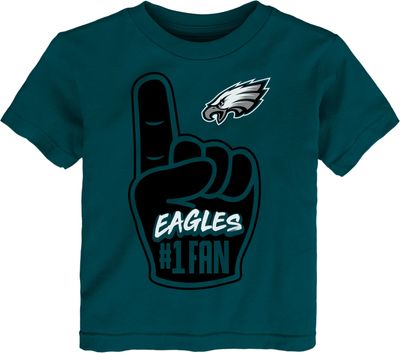 NFL Team Apparel Youth Philadelphia Eagles Rowdy Black T-Shirt