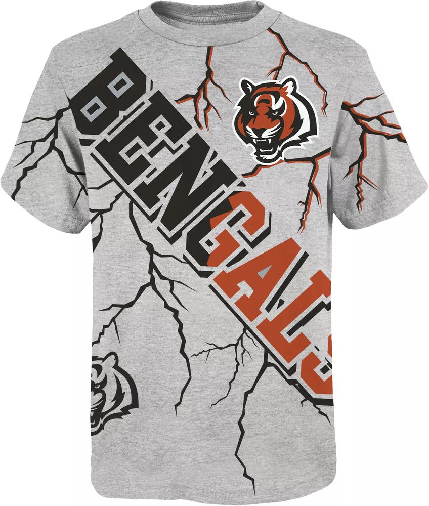 Dick's Sporting Goods NFL Team Apparel Youth Cincinnati Bengals Highlights  Grey T-Shirt
