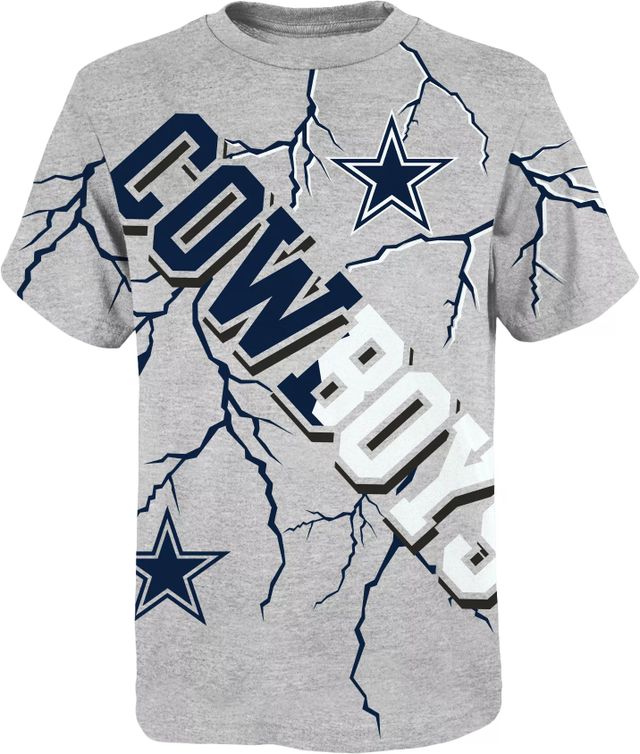 NFL Team Apparel Youth Dallas Cowboys Gametime White T-Shirt